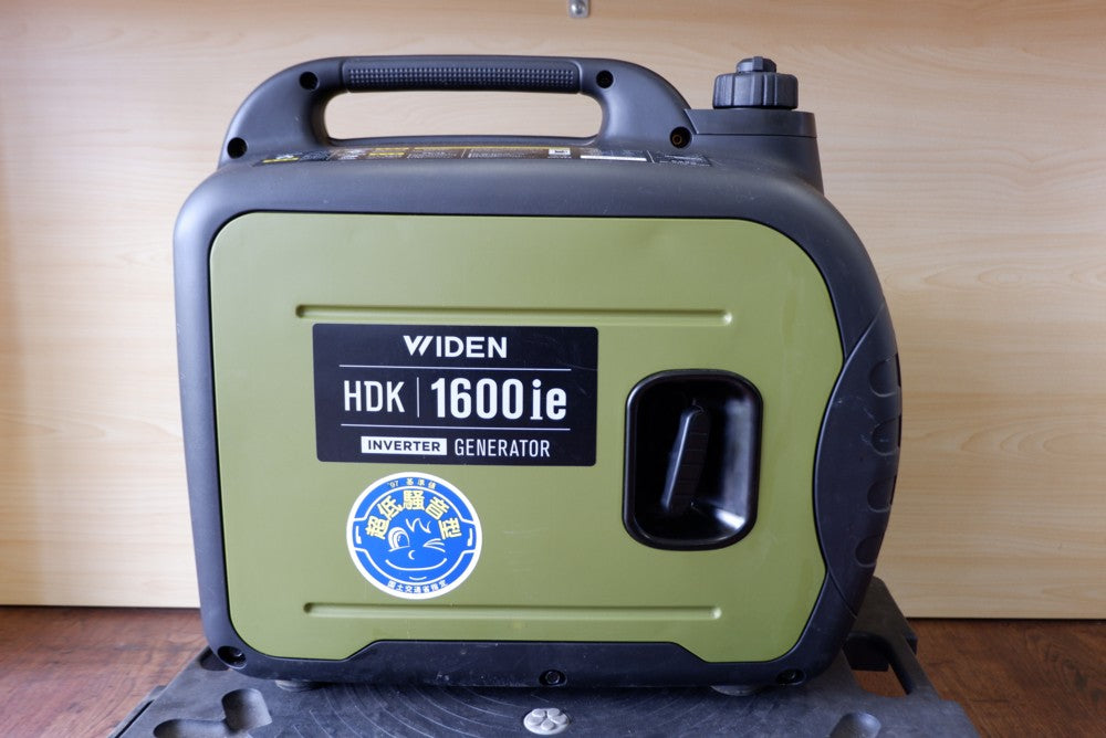 1.6kVA インバーター発電機 ワイデン HDK-1600iE 使用時間少なめ